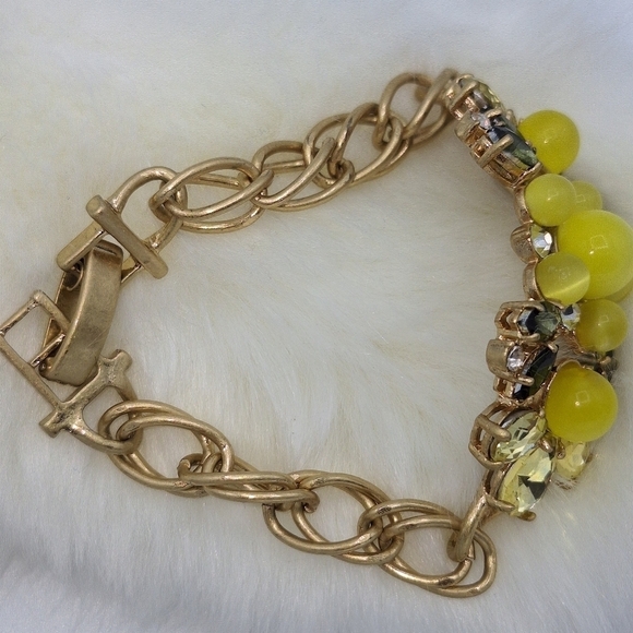 Banana Republic Gold Tone Jeweled Link Bracelet - Picture 6 of 15